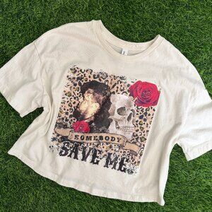 Jelly Roll Somebody Save Me Cropped Tee